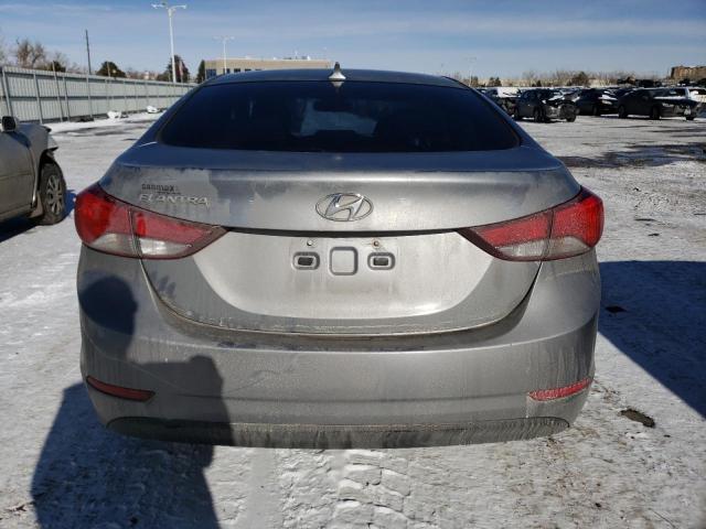 KMHDH4AEXFU302730 - 2015 HYUNDAI ELANTRA SE GRAY photo 6