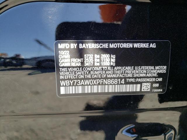 WBY73AW0XPFN86814 - 2023 BMW I4 EDRIVE4 BLACK photo 12