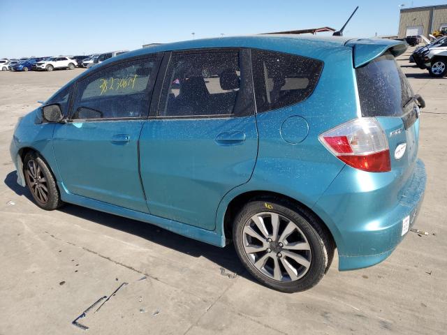 JHMGE8H6XDC045375 - 2013 HONDA FIT SPORT TURQUOISE photo 2