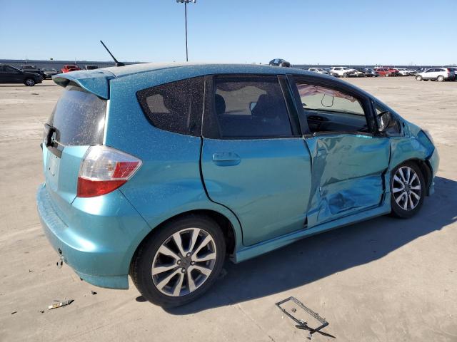 JHMGE8H6XDC045375 - 2013 HONDA FIT SPORT TURQUOISE photo 3