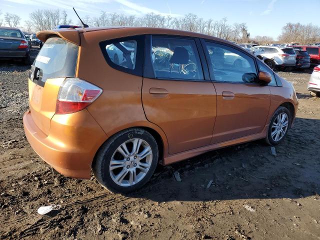 JHMGE88459S025773 - 2009 HONDA FIT SPORT ORANGE photo 3