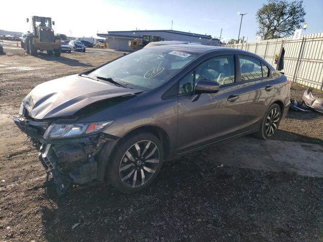 2HGFB2F96FH524314 - 2015 HONDA CIVIC EXL BROWN photo 1