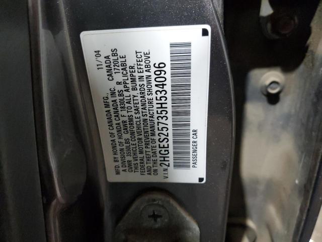 2HGES25735H534096 - 2005 HONDA CIVIC EX SILVER photo 13