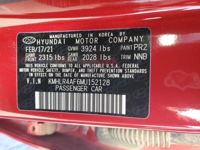 KMHLR4AF6MU152128 - 2021 HYUNDAI ELANTRA N LINE RED photo 12