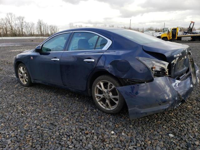 1N4AA5AP2EC492701 - 2014 NISSAN MAXIMA S BLUE photo 2