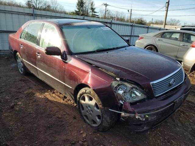 JTHBN30F830103654 - 2003 LEXUS LS 430 BURGUNDY photo 4