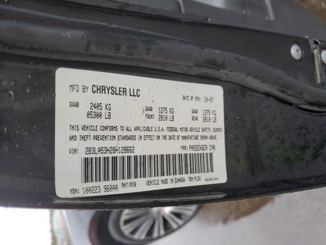 2B3LA53H28H128662 - 2008 DODGE CHARGER R/T BLACK photo 12