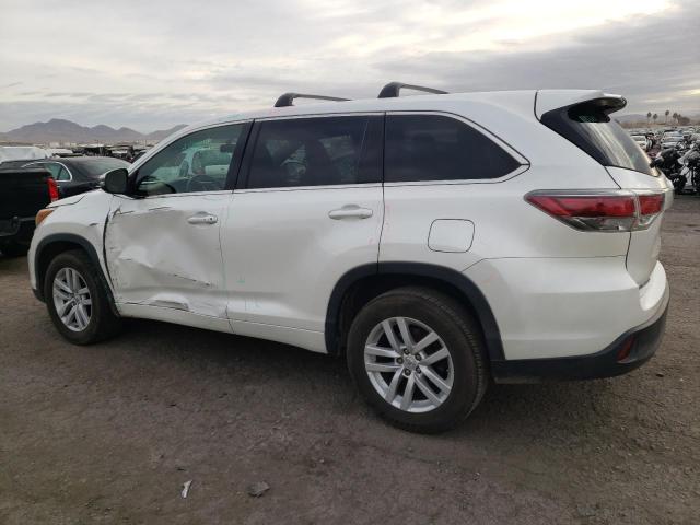 5TDZARFH2FS012436 - 2015 TOYOTA HIGHLANDER LE WHITE photo 2