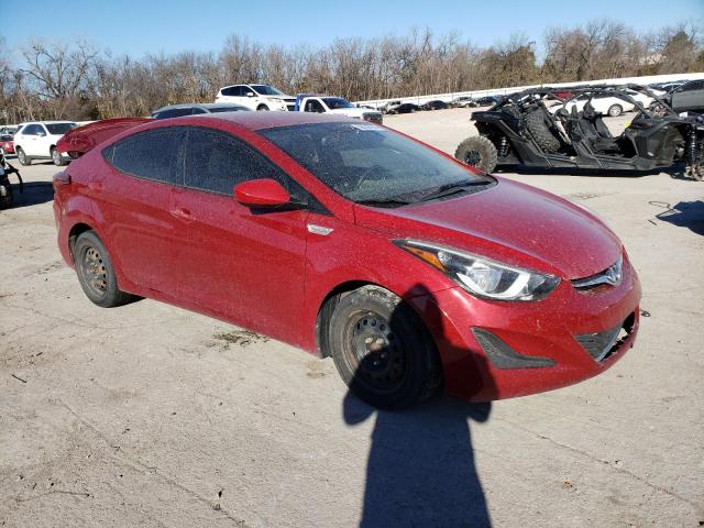 KMHDH4AE8GU621285 - 2016 HYUNDAI ELANTRA SE RED photo 4