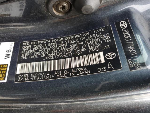 JTKDE177960111269 - 2006 TOYOTA SCION TC 灰色 照片 12