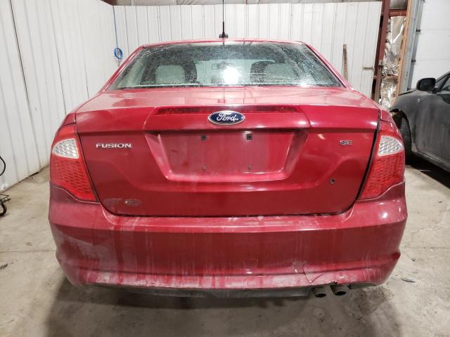 3FAHP0HA6CR382766 - 2012 FORD FUSION SE RED photo 6