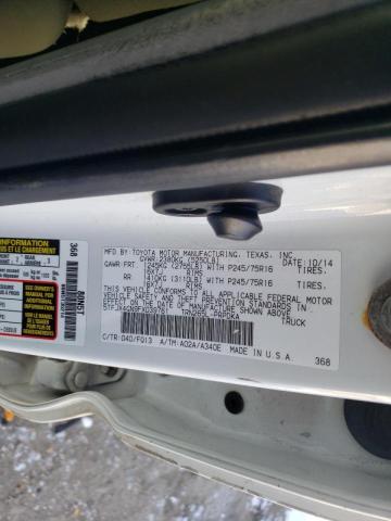 5TFJX4GN9FX039761 - 2015 TOYOTA TACOMA DOUBLE CAB PRERUNNER WHITE photo 12