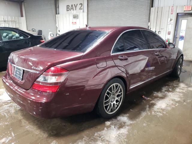 WDDNG86X17A108495 - 2007 MERCEDES-BENZ S 550 4MATIC MAROON photo 3