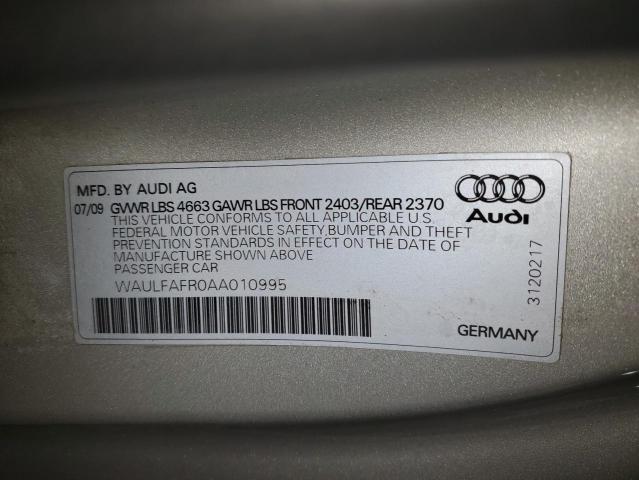 WAULFAFR0AA010995 - 2010 AUDI A5 PREMIUM PLUS GOLD photo 12