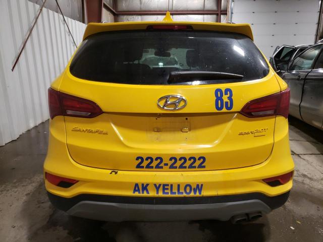 5NMZUDLAXJH092727 - 2018 HYUNDAI SANTA FE S YELLOW photo 6