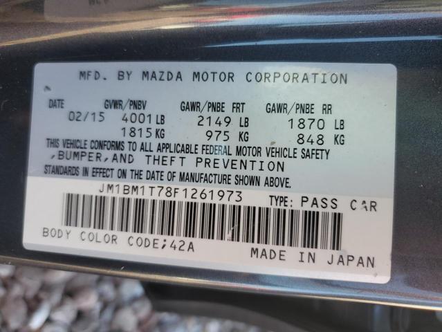 JM1BM1T78F1261973 - 2015 MAZDA 3 SV GRAY photo 12