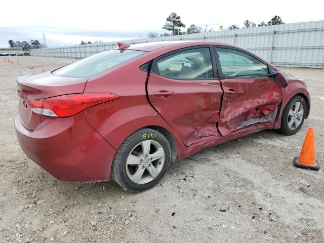 5NPDH4AE7DH354795 - 2013 HYUNDAI ELANTRA GLS RED photo 3