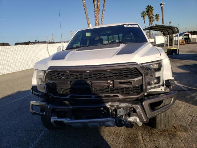 1FTFW1RG8KFB44314 - 2019 FORD F150 RAPTOR WHITE photo 5