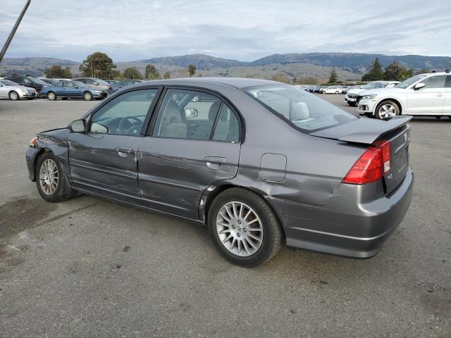 2HGES26795H540421 - 2005 HONDA CIVIC EX GRAY photo 2