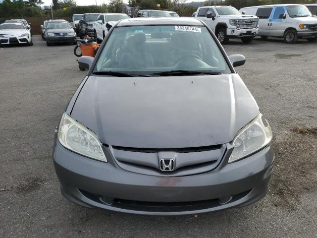 2HGES26795H540421 - 2005 HONDA CIVIC EX GRAY photo 5