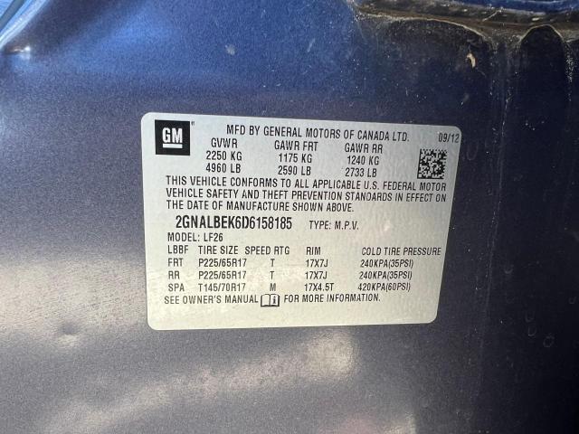 2GNALBEK6D6158185 - 2013 CHEVROLET EQUINOX LS BLUE photo 10