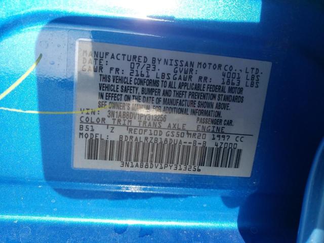 3N1AB8DV1PY313256 - 2023 NISSAN SENTRA SR BLUE photo 12