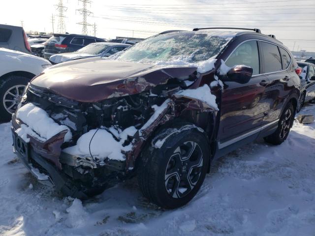 7FARW2H90JE035245 - 2018 HONDA CR-V TOURING BURGUNDY photo 1