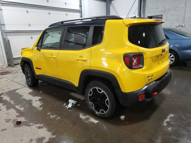 ZACCJBCT0FPB60708 - 2015 JEEP RENEGADE TRAILHAWK YELLOW photo 2