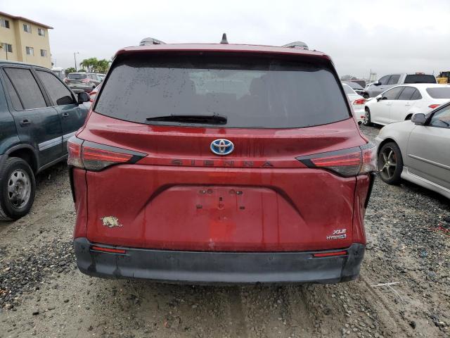 5TDJRKEC3MS011909 - 2021 TOYOTA SIENNA XLE RED photo 6