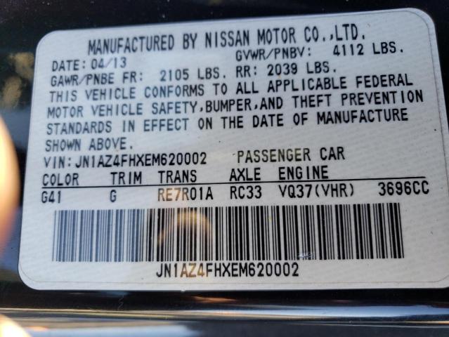 JN1AZ4FHXEM620002 - 2014 NISSAN 370Z BASE BLACK photo 13