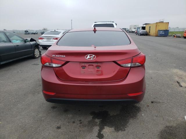 5NPDH4AE5EH530440 - 2014 HYUNDAI ELANTRA SE MAROON photo 6