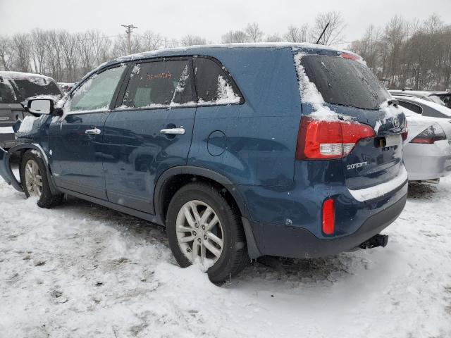 5XYKTCA64EG500538 - 2014 KIA SORENTO LX BLUE photo 2