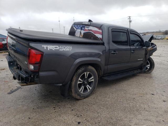 3TMCZ5AN9JM162640 - 2018 TOYOTA TACOMA DOUBLE CAB GRAY photo 3