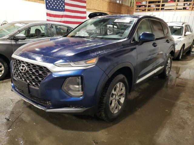 5NMS2CAD2KH120861 - 2019 HYUNDAI SANTA FE SE BLUE photo 1