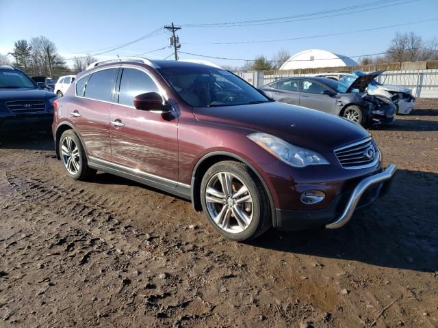 JN1AJ0HR8BM851241 - 2011 INFINITI EX35 BASE BURGUNDY photo 4