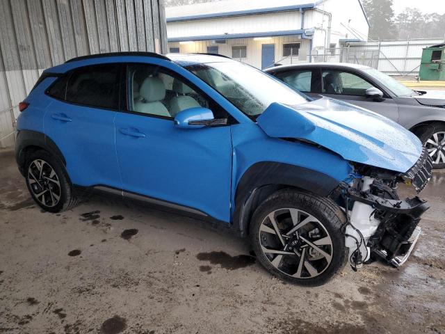 KM8K53A33NU792368 - 2022 HYUNDAI KONA LIMITED BLUE photo 4