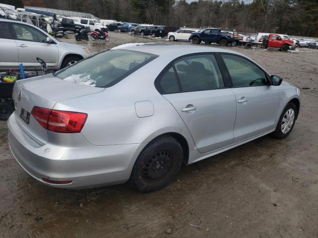 3VW2K7AJ0FM404194 - 2015 VOLKSWAGEN JETTA BASE SILVER photo 3