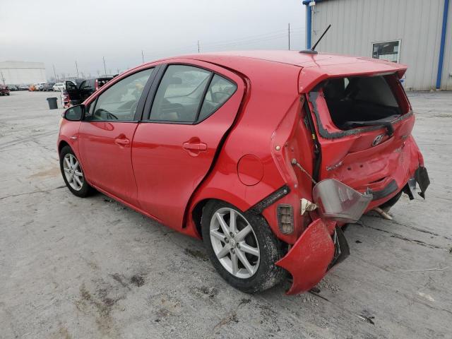 JTDKDTB3XC1031065 - 2012 TOYOTA PRIUS C RED photo 2