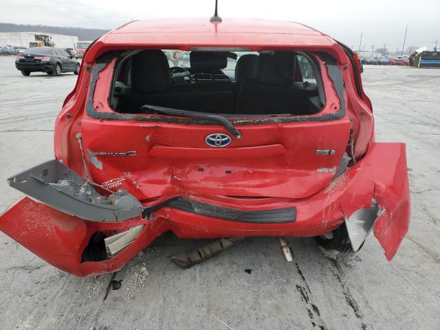 JTDKDTB3XC1031065 - 2012 TOYOTA PRIUS C RED photo 6