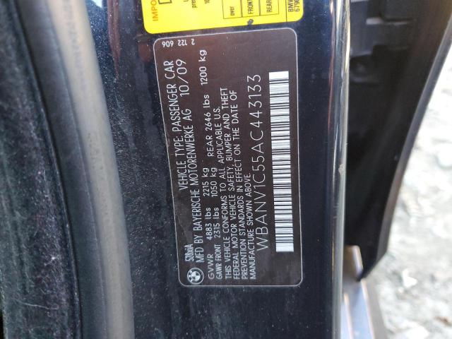 WBANV1C55AC443133 - 2010 BMW 528 XI BLACK photo 12