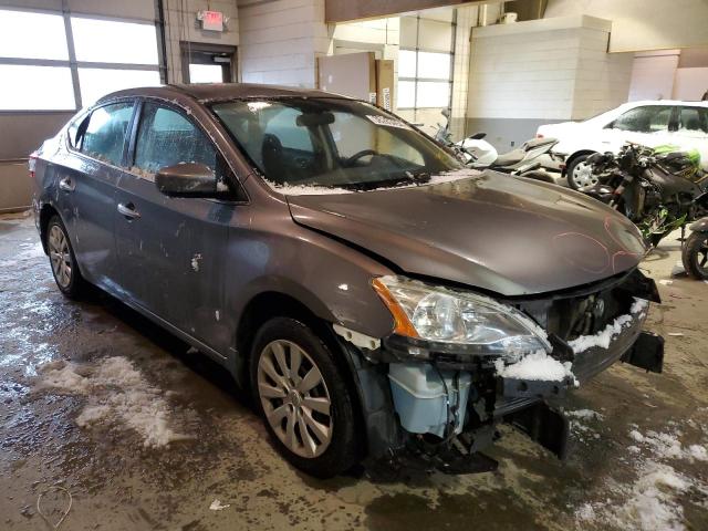 3N1AB7AP8FY373551 - 2015 NISSAN SENTRA S GRAY photo 4