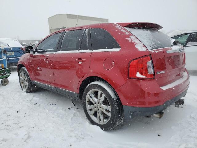 2FMDK4KC7BBA70487 - 2011 FORD EDGE LIMITED RED photo 2