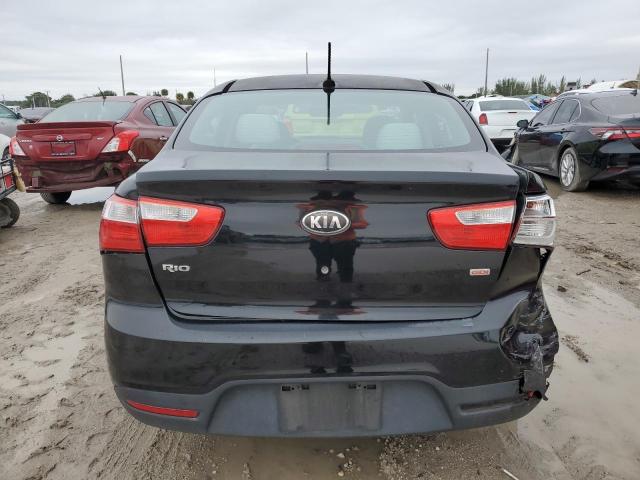 KNADM4A36D6144464 - 2013 KIA RIO LX BLACK photo 6