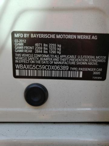 WBAXG5C59CDX06389 - 2012 BMW 528 I WHITE photo 12