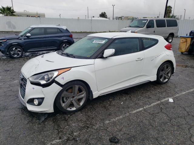 KMHTC6AE2EU200990 - 2014 HYUNDAI VELOSTER TURBO WHITE photo 1