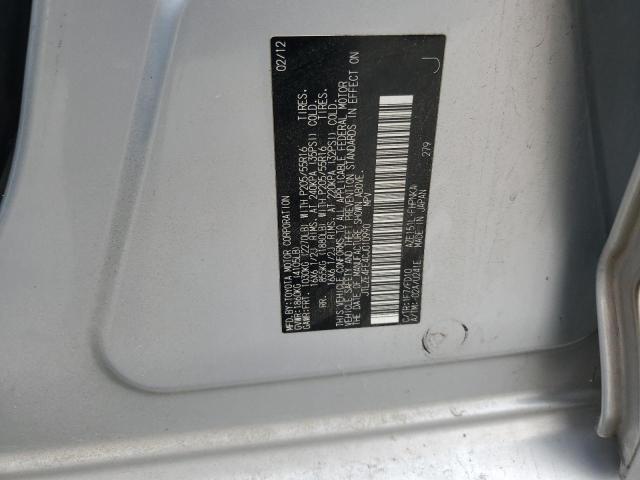 JTLZE4FE4CJ010990 - 2012 SCION XB SILVER photo 12