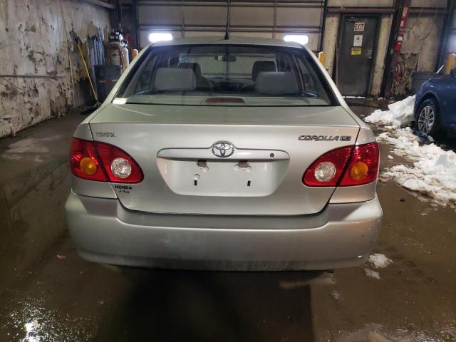 JTDBR38E942019365 - 2004 TOYOTA COROLLA CE SILVER photo 6