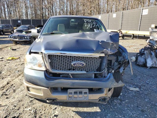 1FTPW14514KC13655 - 2004 FORD F150 SUPERCREW BLUE photo 5