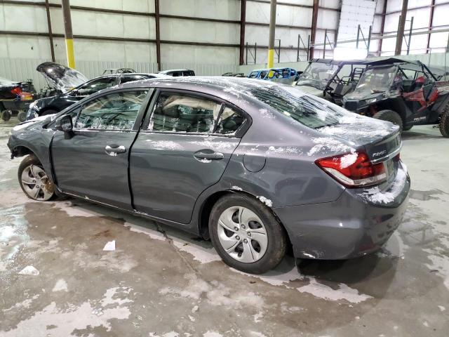 19XFB2F53DE046230 - 2013 HONDA CIVIC LX GRAY photo 2