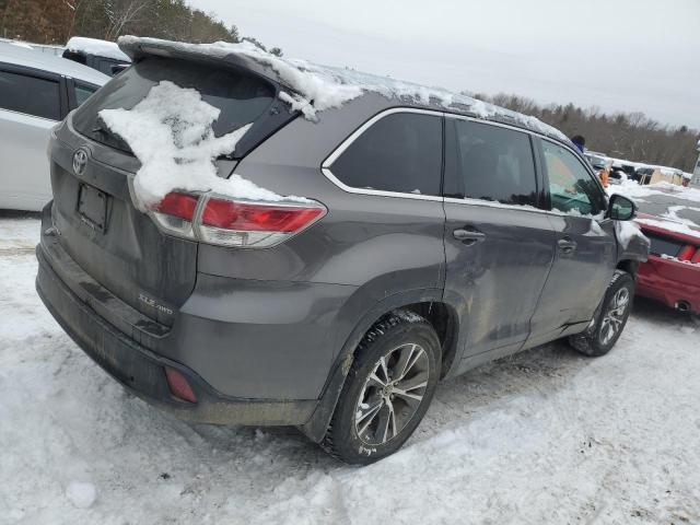 5TDJKRFH2GS275179 - 2016 TOYOTA HIGHLANDER XLE ნაცრისფერი ფოტო 3